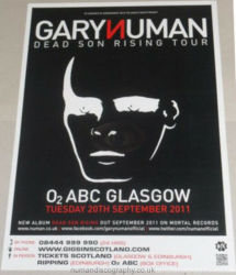 Gary Numan 2011 Venue Poster Glasgow